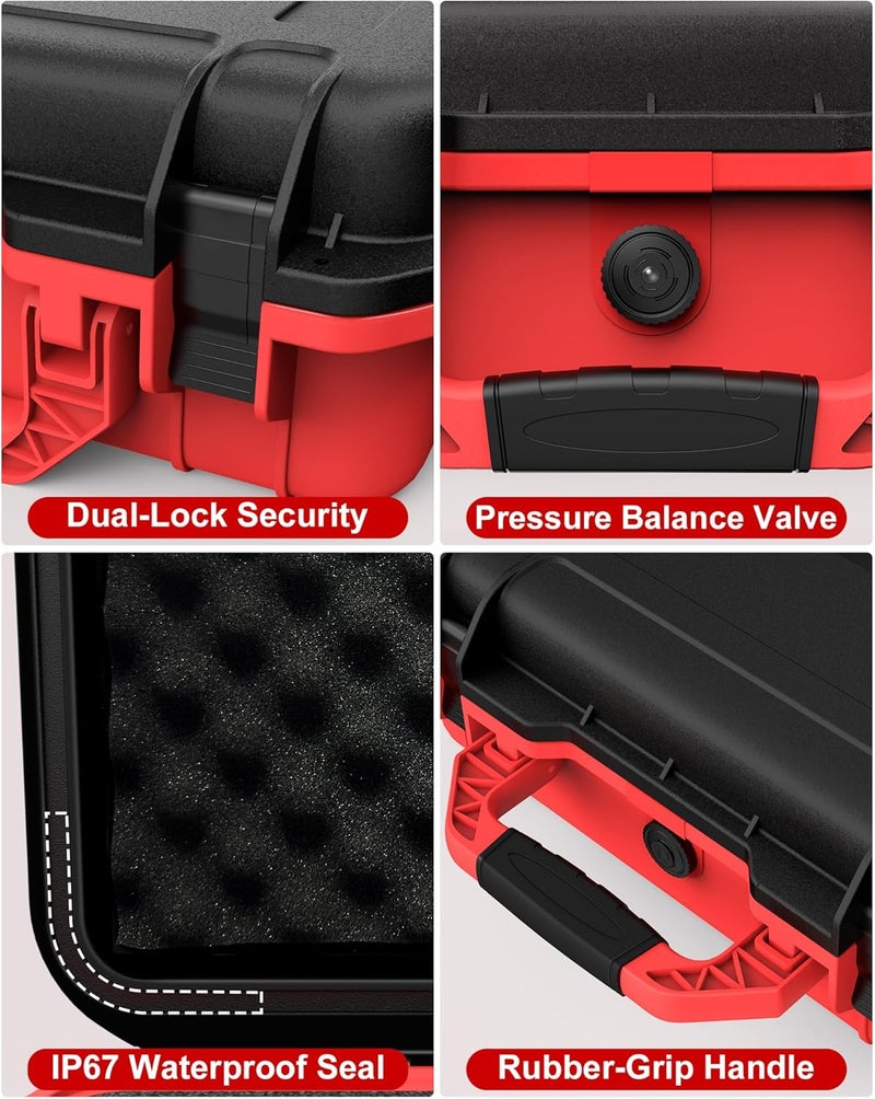 TAILBB for Starlink Mini Case, Starlink Mini Accessories Kit Gen 4 Waterproof Black & Red Design Hard Case,Waterproof Pouch Bag & Shoulder Strap,Ideal for Travel, RV, Camping,Backpack Carrying Storage Mount - Image 5